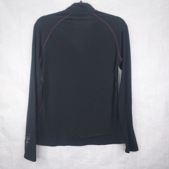 Paradox 1/4 Zip Shirt Women M Merino Blend Base Layer Long Sleeve Pullover Black - Picture 6 of 12